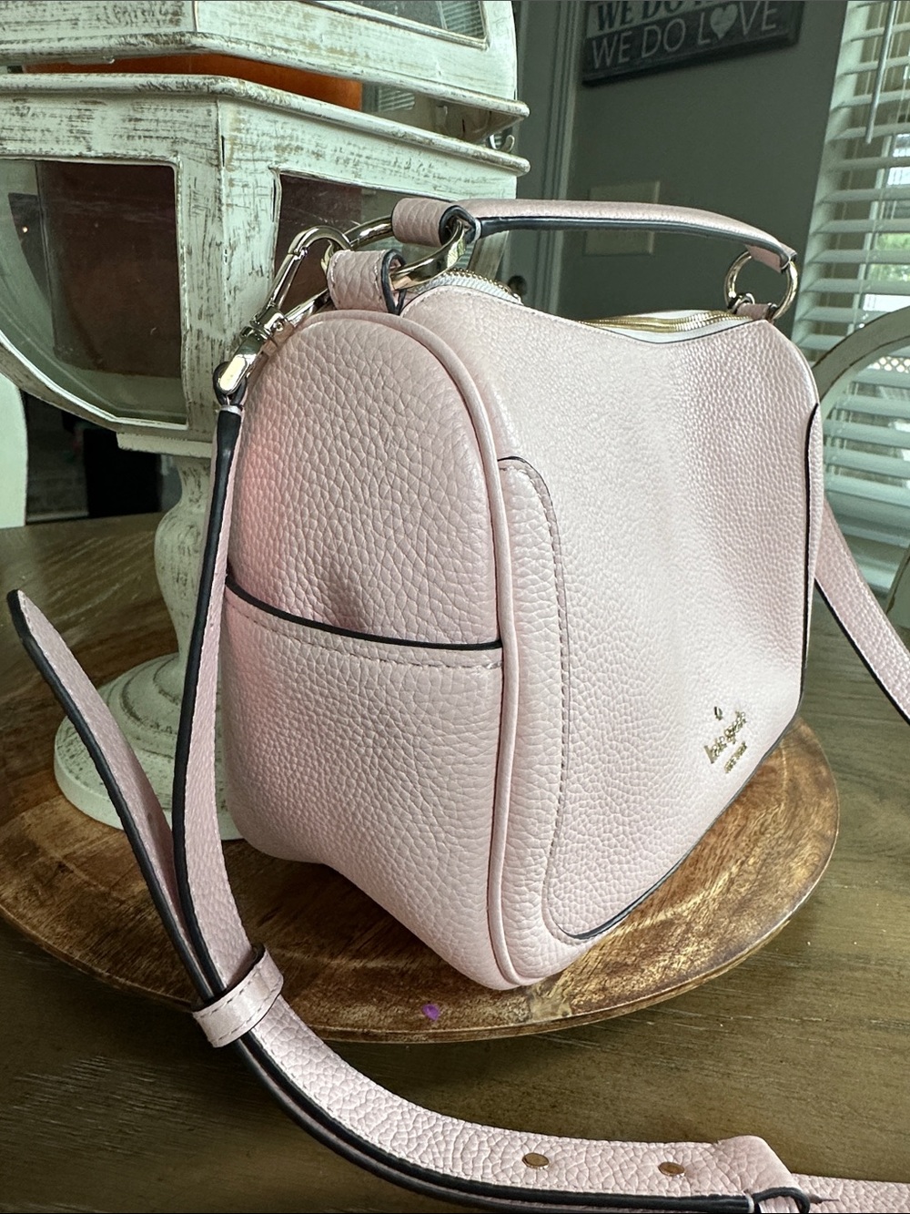 kate spade Pale Pink Pebbled Leather Crossbody Bag - Picture 3 of 12